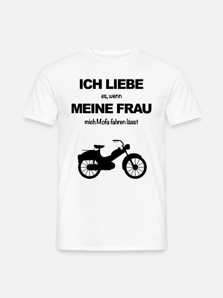Mofa Moped Mofafahrer Mopedfahrer Mopeds Mokick - Männer T-Shirt - Weiß