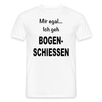Bogenschiessen Bogenschütze Bogen Pfeil Langbogen - Männer T-Shirt - Weiß - Vorne - AI Model Male 178 dark (178cm)