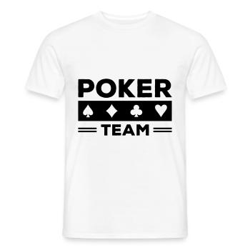 poker team - Men's T-Shirt - white - Front - AI Model Male 178 dark (178cm)