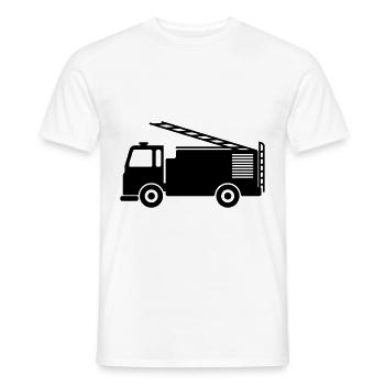 Voiture de pompiers - T-shirt homme - blanc - Devant - AI Model Male 178 dark (178cm)