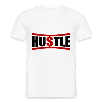 Hustle Spruch - Männer T-Shirt - Weiß - Vorne - AI Model Male 178 dark (178cm)