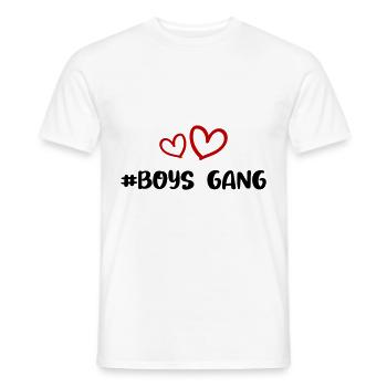 Boys Gang Herz Liebe - Männer T-Shirt - Weiß - Vorne - AI Model Male 178 dark (178cm)