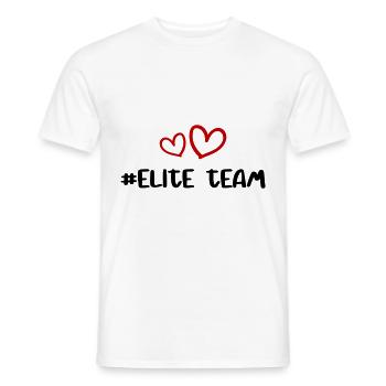 Elite Team Heart Love - Men's T-Shirt - white - Front - AI Model Male 178 dark (178cm)