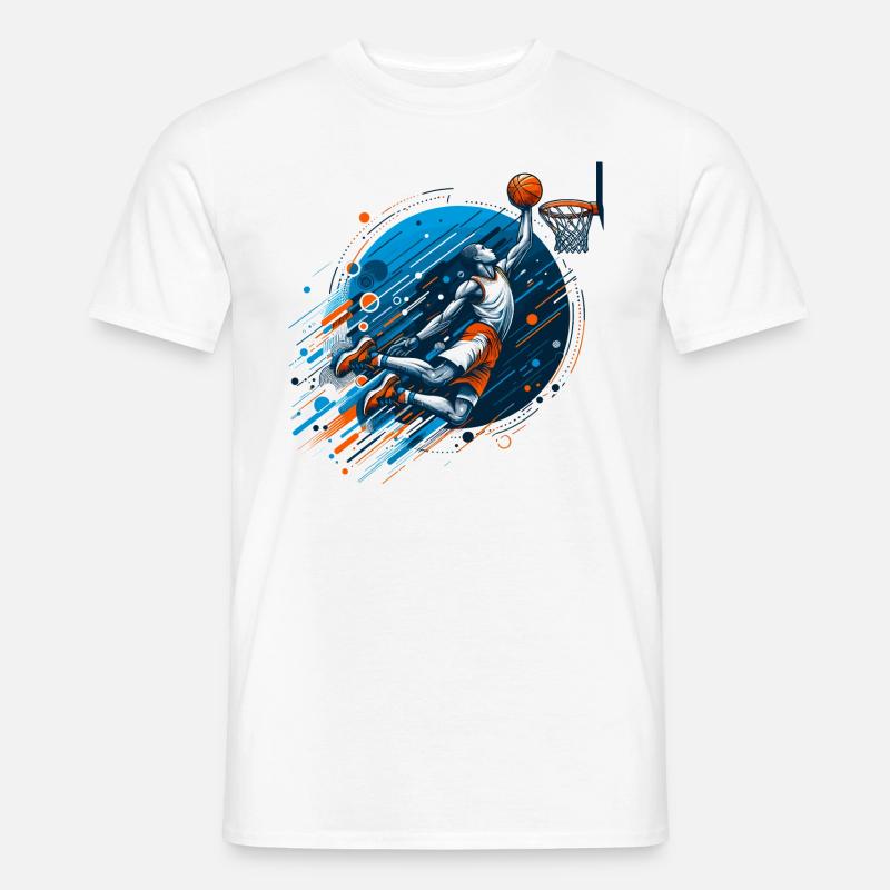 Basketball Dunking Geschenk - Männer T-Shirt - Weiß