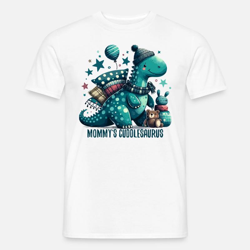 Mommy’s Cuddlesaurus Kuschel-Dinosaurier Geschenk - Männer T-Shirt - Weiß