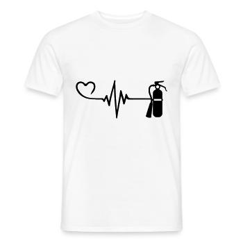 Extincteur Pulse Heart Love - T-shirt homme - blanc - Devant - AI Model Male 178 dark (178cm)