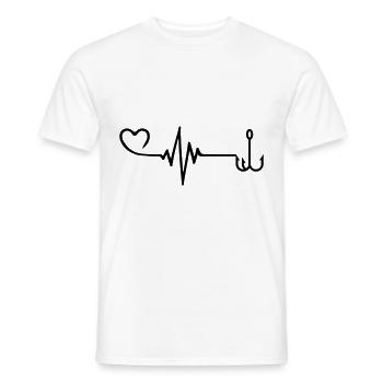 Angelhaken Puls - Männer T-Shirt - Weiß - Vorne - AI Model Male 178 dark (178cm)