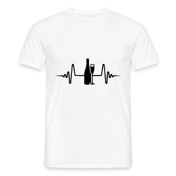 Red wine pulse - Men's T-Shirt - white - Front - AI Model Male 178 dark (178cm)