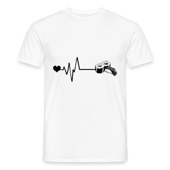 Steak Herzschlag Puls - Männer T-Shirt - Weiß - Vorne - AI Model Male 178 dark (178cm)