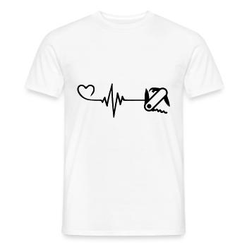 Taschenmesser Liebe Puls Herz - Männer T-Shirt - Weiß - Vorne - AI Model Male 178 dark (178cm)