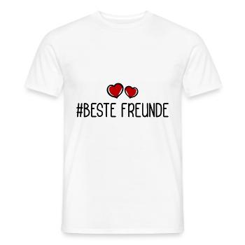 Freundschaft Beste Freunde Herzen Liebe - Männer T-Shirt - Weiß - Vorne - AI Model Male 178 dark (178cm)