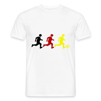 Footballers Germany Champion - Men's T-Shirt - white - Front - AI Model Male 178 dark (178cm)