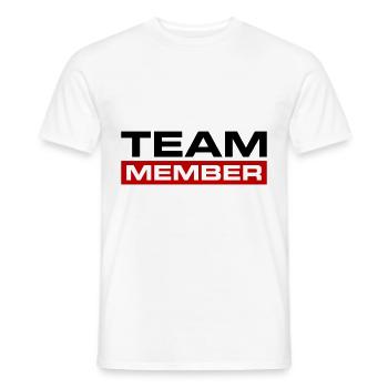Team Member - Men's T-Shirt - white - Front - AI Model Male 178 dark (178cm)
