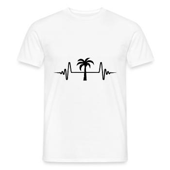 palme Puls - Männer T-Shirt - Weiß - Vorne - AI Model Male 178 dark (178cm)
