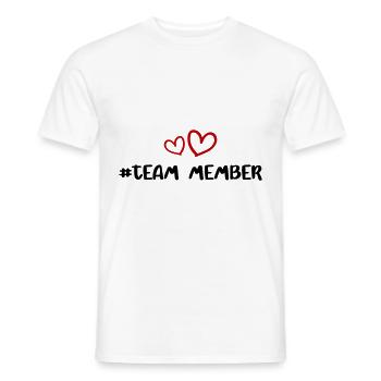Team Member Heart Love - Men's T-Shirt - white - Front - AI Model Male 178 dark (178cm)