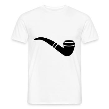 Pfeife rauchen - Männer T-Shirt - Weiß - Vorne - AI Model Male 178 dark (178cm)