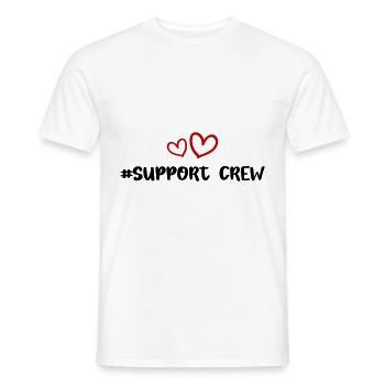 Support Crew Herz Liebe - Männer T-Shirt - Weiß - Vorne - AI Model Male 178 dark (178cm)