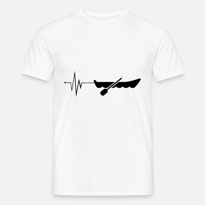 boot Symbol Puls - Männer T-Shirt - Weiß