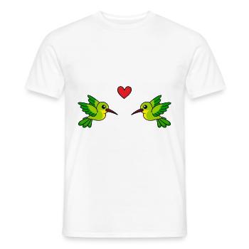 Colibri Comic Couple amour - T-shirt homme - blanc - Devant - AI Model Male 178 dark (178cm)