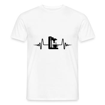 Symbole d’impulsion de machine à café - T-shirt homme - blanc - Devant - AI Model Male 178 dark (178cm)