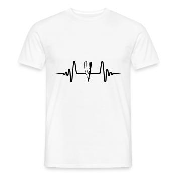 Shaving Barber Pulse - Men's T-Shirt - white - Front - AI Model Male 178 dark (178cm)
