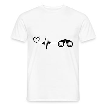 Les jumelles aiment le cœur - T-shirt homme - blanc - Devant - AI Model Male 178 dark (178cm)