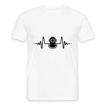 Taucherhelm Tauchen Puls - Männer T-Shirt - Weiß - Vorne - AI Model Male 178 dark (178cm)