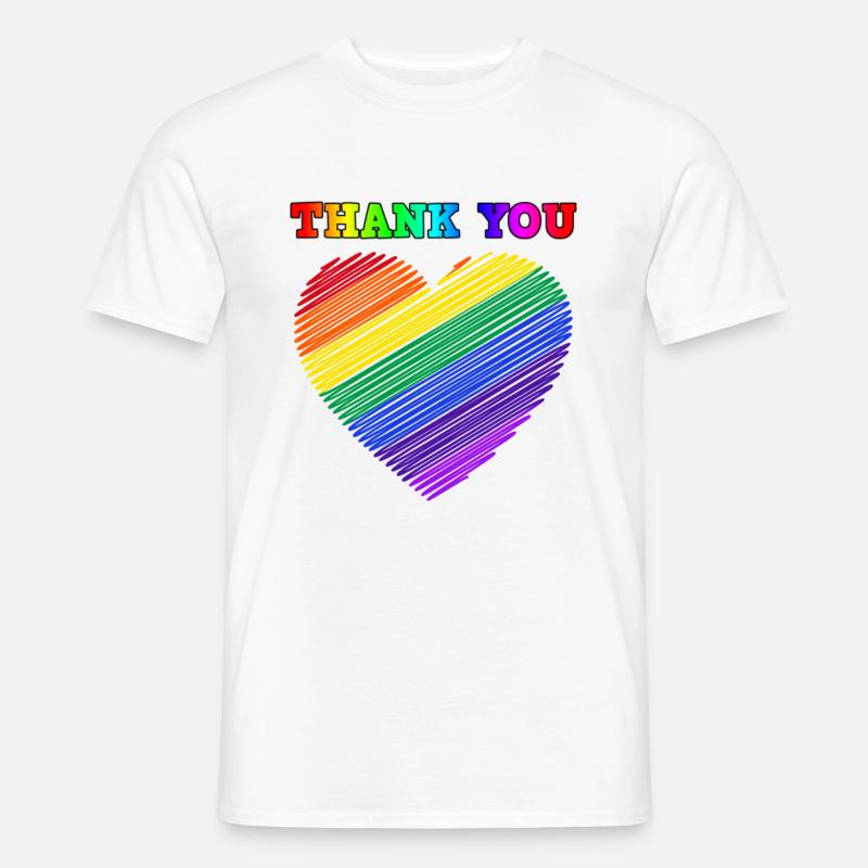 Regenbogen, Regenbogen, Regenbogen, Regenbogen, Regenbogen - Männer T-Shirt - Weiß