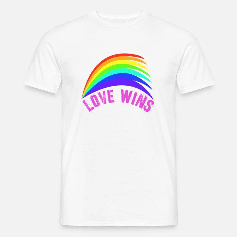 Regenbogen, Regenbogen, Regenbogen, Regenbogen, Regenbogen - Männer T-Shirt - Weiß
