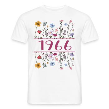 1966 Legendary Since 1966 Birthday 1966 Women - Men's T-Shirt - white - Front - AI Model Male 178 dark (178cm)