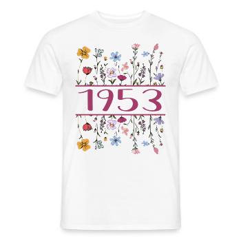 1953 Legendär Seit 1953 Geburtstag 1953 Frauen - Männer T-Shirt - Weiß - Vorne - AI Model Male 178 dark (178cm)