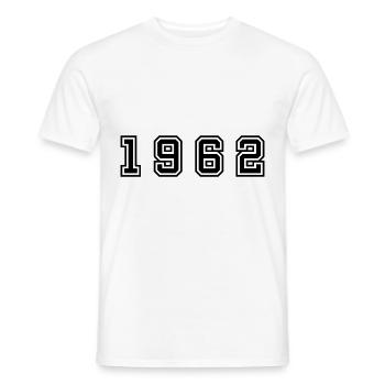 1962 numéro d'année - T-shirt homme - blanc - Devant - AI Model Male 178 dark (178cm)