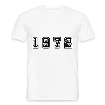 1972 Jahr Zahl - Männer T-Shirt - Weiß - Vorne - AI Model Male 178 dark (178cm)