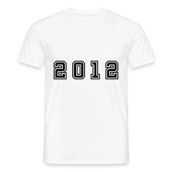 Numéro de l’année 2012 - T-shirt homme - blanc - Devant - AI Model Male 178 dark (178cm)