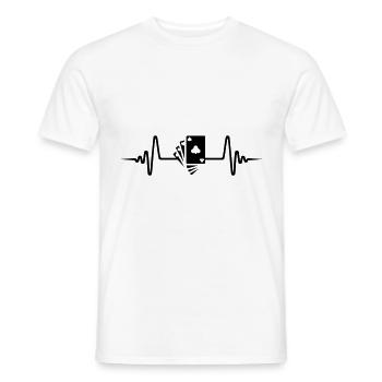 Symbole d’impulsion de carte - T-shirt homme - blanc - Devant - AI Model Male 178 dark (178cm)