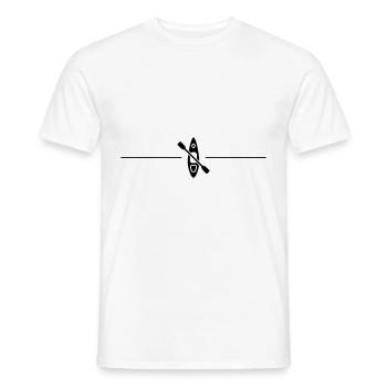 Canoe Line - Men's T-Shirt - white - Front - AI Model Male 178 dark (178cm)