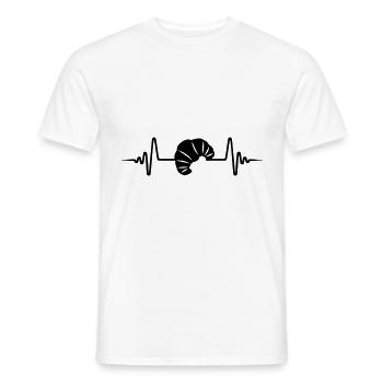 Croissant Simbolo Pulse - T-shirt uomo - bianco - Fronte - AI Model Male 178 dark (178cm)