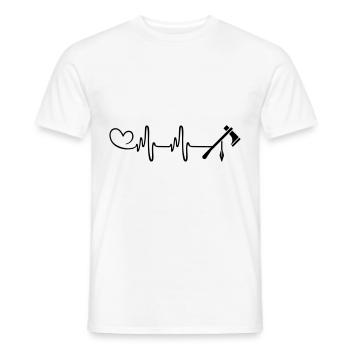 Axe Indian Heartbeat - T-shirt homme - blanc - Devant - AI Model Male 178 dark (178cm)