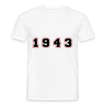 1943 Jahr Zahl - Männer T-Shirt - Weiß - Vorne - AI Model Male 178 dark (178cm)