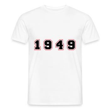 Numéro de l’année 1949 - T-shirt homme - blanc - Devant - AI Model Male 178 dark (178cm)