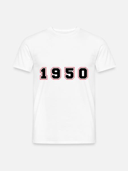 Numéro de l’année 1950 - T-shirt homme - blanc