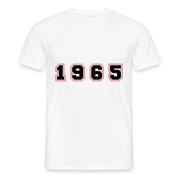 1965 Year Number - Men's T-Shirt - white - Front - AI Model Male 178 dark (178cm)