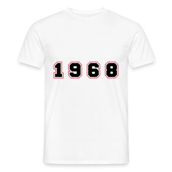 1968 Jahr Zahl - Männer T-Shirt - Weiß - Vorne - AI Model Male 178 dark (178cm)