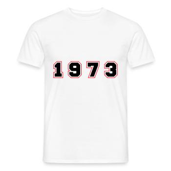 Numéro de l’année 1973 - T-shirt homme - blanc - Devant - AI Model Male 178 dark (178cm)
