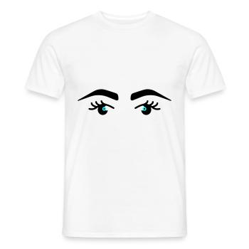 Yeux Sourcils - T-shirt homme - blanc - Devant - AI Model Male 178 dark (178cm)
