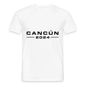 Cancún 2024 - T-shirt homme - blanc - Devant - AI Model Male 178 dark (178cm)