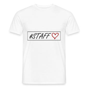 Staff Heart - Men's T-Shirt - white - Front - AI Model Male 178 dark (178cm)