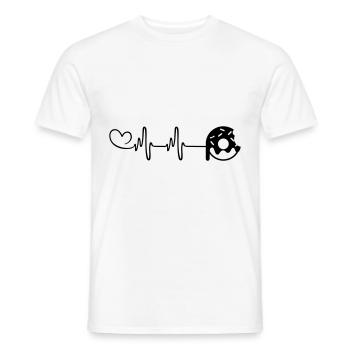 Donut Pulse Cœur - T-shirt homme - blanc - Devant - AI Model Male 178 dark (178cm)