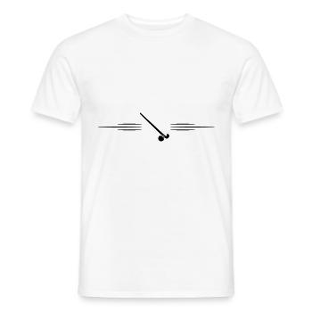 Field Hockey Line Icon - Men's T-Shirt - white - Front - AI Model Male 178 dark (178cm)