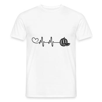 Melon Pulse Heart - T-shirt homme - blanc - Devant - AI Model Male 178 dark (178cm)